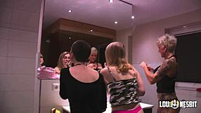 Three girls take care of theirs and each other’s physical and sexual health in a threesome