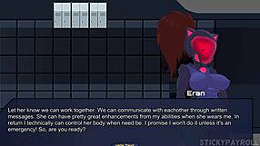 Blue haired anime girl plays Hentai game at Spunkstock music festival