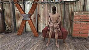 fo4 babe gets a good fuck in the garage.