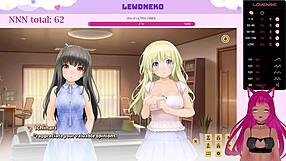 Vtuber Lewdneko Reveals Big Tits in Love Cubed Game