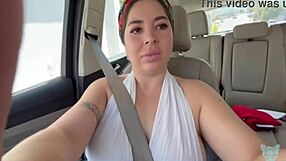 Uber driver shocked as I flash my big latina ass