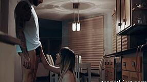 my ts stepsis got drilled in the kitchen for some favors