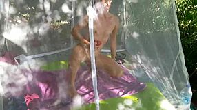 Loud anal orgasm with huge toy in nature – amateur girl