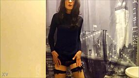 i saw this lady in black crossdressing and it was kinda weird