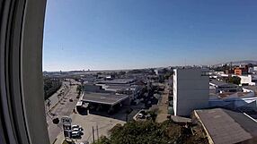 Fit Naked In Hotel Window Near Airport?