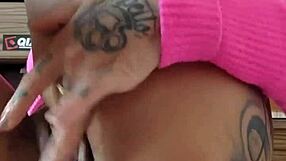 Brazilian babe talks dirty while showing pussy with anal plug