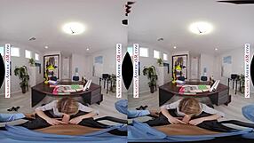 Abby Adams fucks you in your office wearing stockings and lingerie.