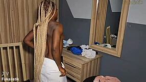 Benin aroused mistress lies with her servant
