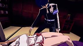 Sword Art Online Virtual Footjob And Blowjob