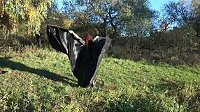 I dance in bikini and lingerie outdoors