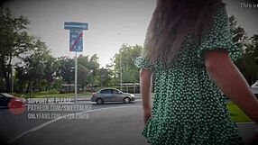 Flashing Tits And Upskirt At Public No Panty