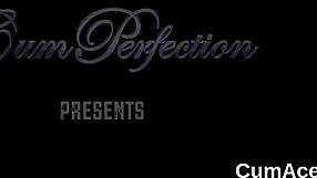 hey, sexy kitten takes huge cum load on face and swallows it all 😏