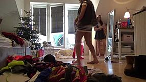 Teen 18+ Slut Feels Exposed At Party Without Panties, Voyeur Captures Tight Pussy