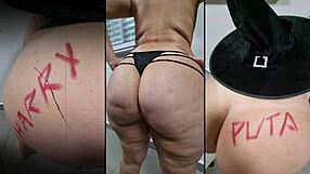 happy halloween with a big ass in cute panties