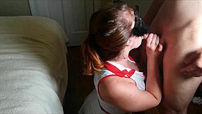 i gave my husband a blowjob and titjob in nurse outfit