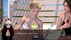As Kate has her wild beach day, it steams into hentai action