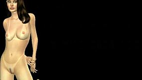 Animated 3D cartoon girl giving intense sexy poses in many positions