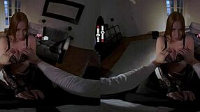 Redhead Feels Intense In Dark VR!