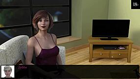 Blonde milf plays anime game at party getting naked and kissing petite girl