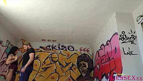 does this homeless guy give his cock to the street girl?