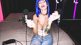 Hands-free cum on big tits with dirty talk orgasm