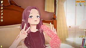 Beautiful anime girl gets into some trouble with a pervert.