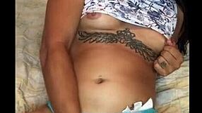 How Does This Colombian Shemale Finger and Cum So Wildly?