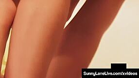 Sex Starved Sunny Lane Finger Fucks Her Juicy Wet Pussy