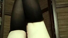 Amateur Pornstar Teases in Stockings During Kinky POV Fetish Session