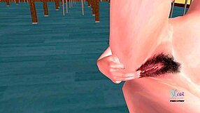 Animated 3D Sex Video of Cute Girl Fingering Pussy and Ass