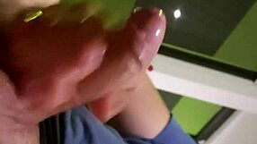 Solo Masturbation Leads to Powerful Cumshot with Hot Streams