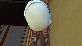 hot babe unwraps herself in the bedroom, leading to a creampie cumshot