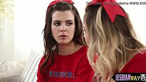 Sapphic Cheerleader Orgasms After Oral Action, Wow!