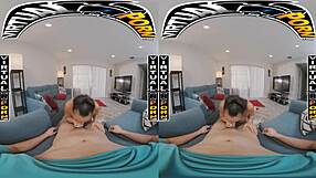 Virtual reality: Doing the chores with stepmom Carmela Clutch leads to intense fucking.