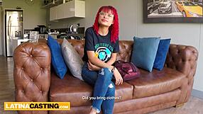 extremely tight 18yo redhead latina gets pussy and asshole stretched in homemade casting reality.