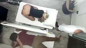 Massage session turns into wife getting banged next to husband in couple swap