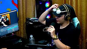 Tattooed Emy, horny and sexy, shows big tits and ass in sheer red outdoor close-up!