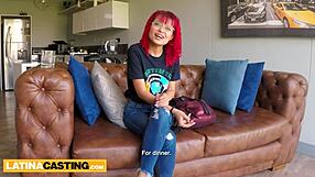 extremely tight 18yo redhead latina gets pussy and asshole stretched in homemade casting reality.