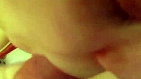 Girl gives intense blowjob to big monster cock