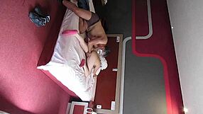 My petite body gets wet as my uncle gives me oral sex