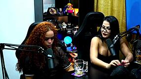 Tattooed Emy, horny and sexy, shows big tits and ass in sheer red outdoor close-up!