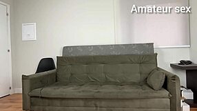 While he fucks the slutty prostitute, I watch his horny face and cum together.