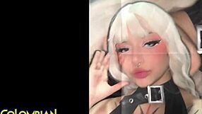 Colombian casting couch alt goth latina gets facial