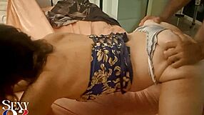 French amateur gets blacked in various positions and facialized
