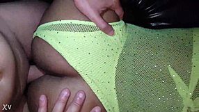 Trans beauty gets it from all sides in hot threesome