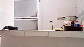 Colombian Young Wife Gets Fucked and Creampied While Cooking Lunch