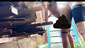 On my friend's anniversary, I had a discreet backyard chat with his attractive partner.