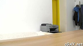 this sophisticated homo hunk got a wild blowjob from his eager partner late at night