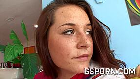 Redhead teen 18+ Talia Palmer screams for rough fucking and cumshot!