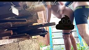 On my friend's anniversary, I had a discreet backyard chat with his attractive partner.